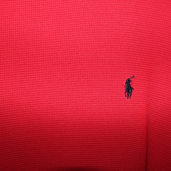 Red Polo Thermal Long Sleeve - Picture 3 of 4